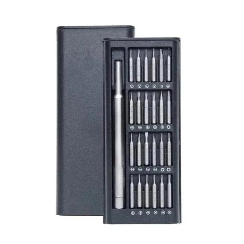 Kit de Chaves de Precisão Magnéticas 24 em 1 – Profissional, Compacto e Ideal para Reparos Detalhados
