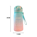 Garrafa de Água 630ml – Com Cordão, Tampa Plástica e Design Esportivo