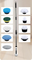 Escova Elétrica de Limpeza 9 em 1 Recarregável – Sem Fio, 360° Giratória, Multiuso