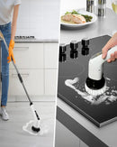 Escova Elétrica de Limpeza 9 em 1 Recarregável – Sem Fio, 360° Giratória, Multiuso