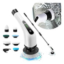 Escova Elétrica de Limpeza 9 em 1 Recarregável – Sem Fio, 360° Giratória, Multiuso