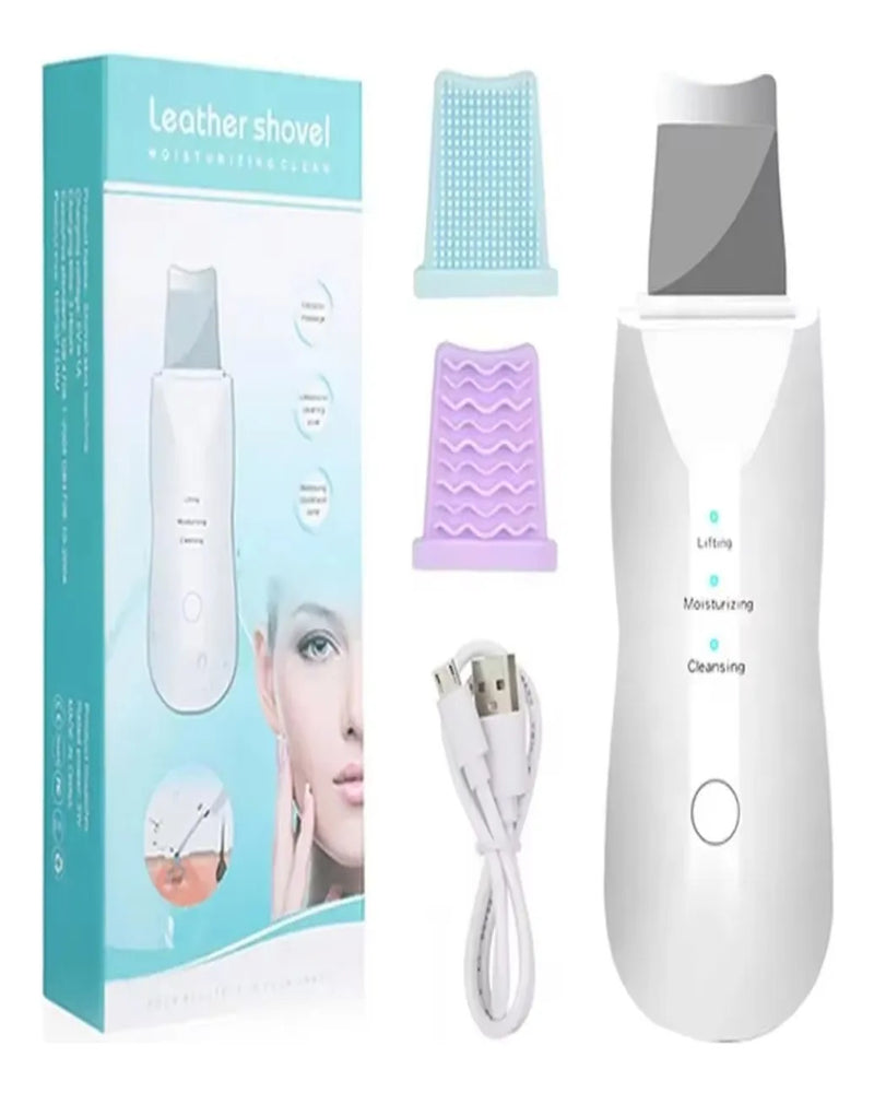 Espátula Ultrassônica de Limpeza Facial – Peeling, Removedor de Cravos e Massageador Facial