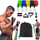 Kit de Elásticos de Resistência Completo – 11 Peças | Treino Funcional, Musculação e Cross Training