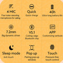 Fone de Ouvido Bluetooth QCY T13 – TWS Sem Fio com ENC, 4 Microfones e APP Personalizável