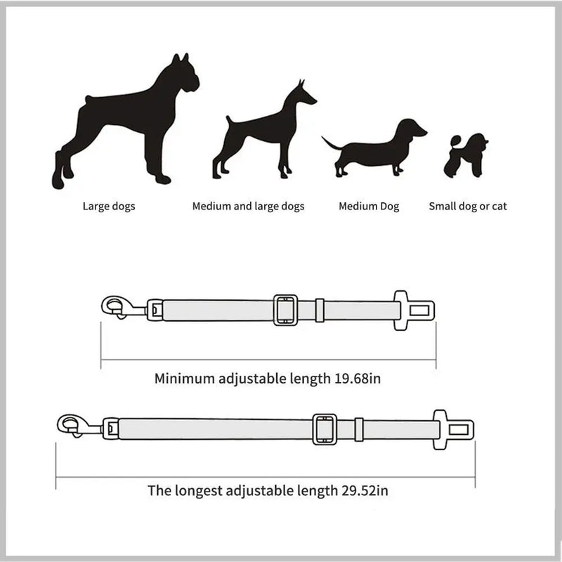 Cinto de segurança para cachorros e gatos