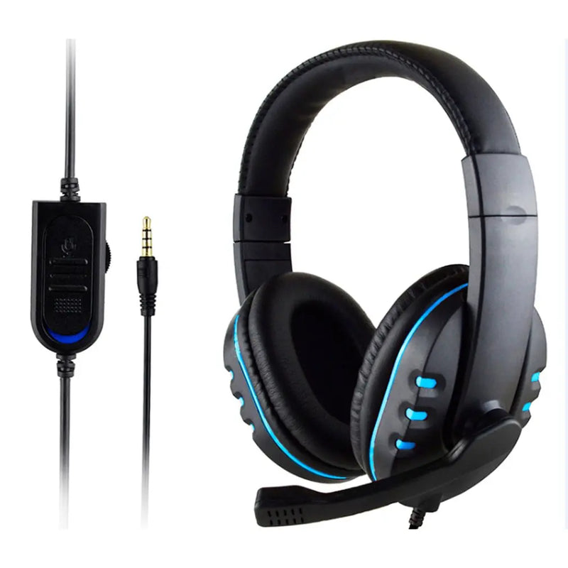 Headset Gamer com Fio P2 3.5mm – Fone de Ouvido com Microfone para PS4, PC, Notebook e Celular