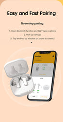 Fone de Ouvido Bluetooth QCY T13 – TWS Sem Fio com ENC, 4 Microfones e APP Personalizável