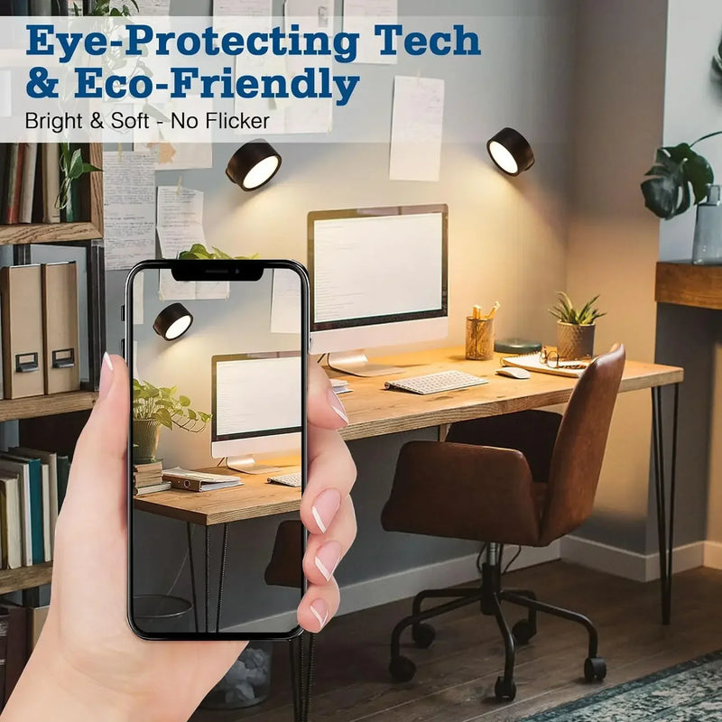 Arandela LED de Parede com Controle por Toque – 3 Níveis de Brilho e 3 Tons de Cor