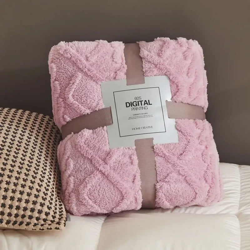 Cobertor de veludo confortável ideal para sofá ou quarto