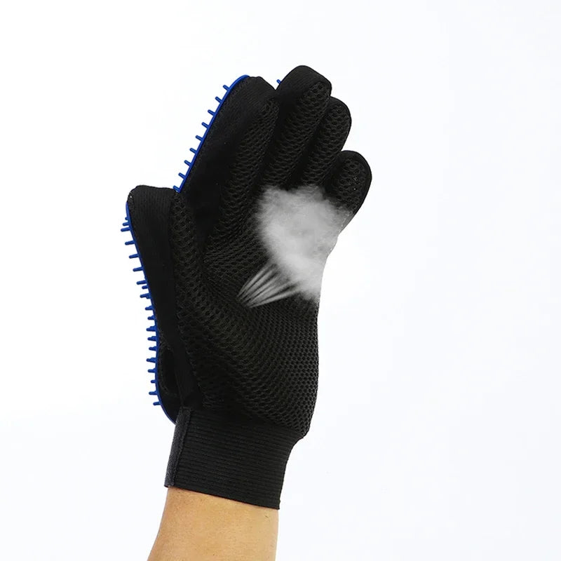 Luva de Silicone para escovar gatos. Dar banho em cachorro. Limpeza. Depilação.