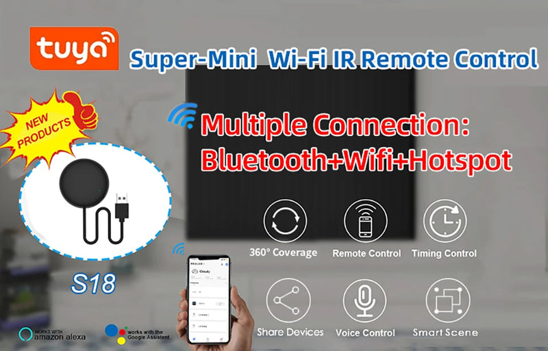 Controle remoto com Wifi Smart funciona com a Alexa