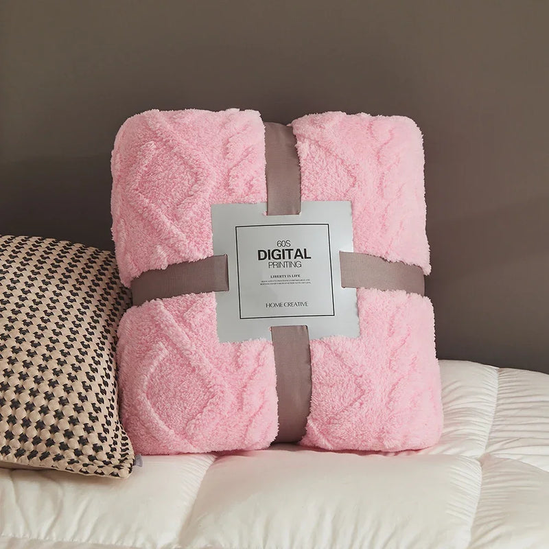 Cobertor de veludo confortável ideal para sofá ou quarto