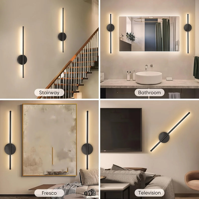 Luminária de Parede LED Recarregável 5V – Luz Sem Fio com Controle Remoto