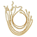 Pulseira Corrente Torcida Dourada – Kit com 11 Unidades Ajustáveis e Elegantes