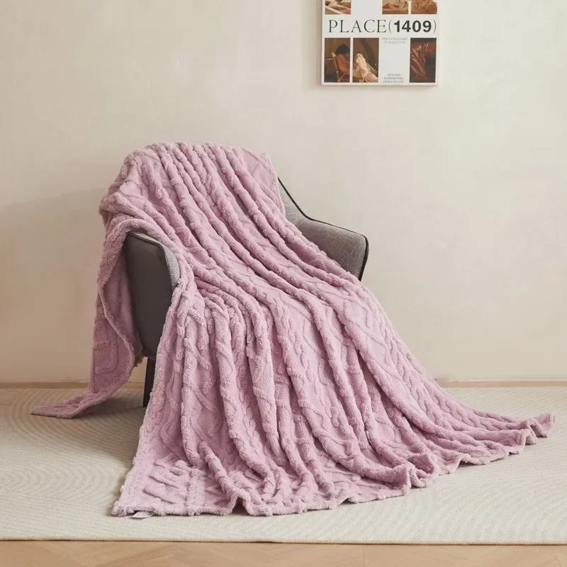Cobertor de veludo confortável ideal para sofá ou quarto