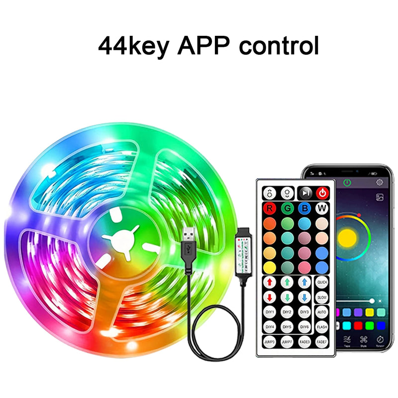 Luzes de tira LED RGB entre 5 e 30 metros luz de lada com controle