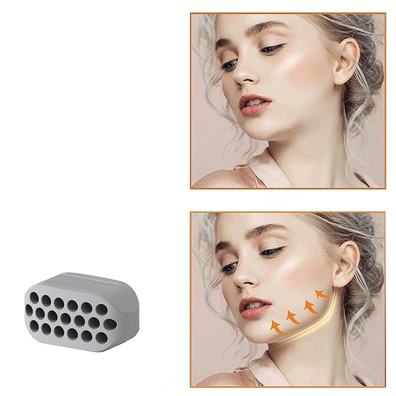 Exercitador Facial de Silicone – Tonificador de Mandíbula e Pescoço para Definição do Rosto