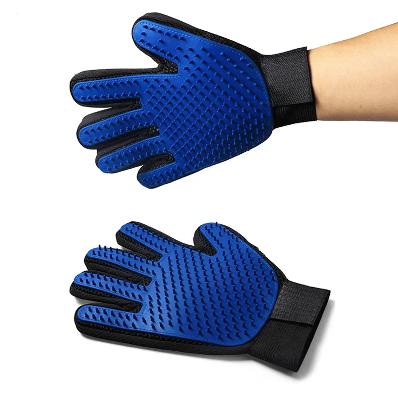 Luva de Silicone para escovar gatos. Dar banho em cachorro. Limpeza. Depilação.