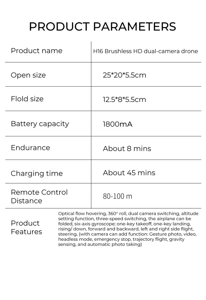 Novo Drone H16 GPS Profissional duas câmeras e com foto aérea