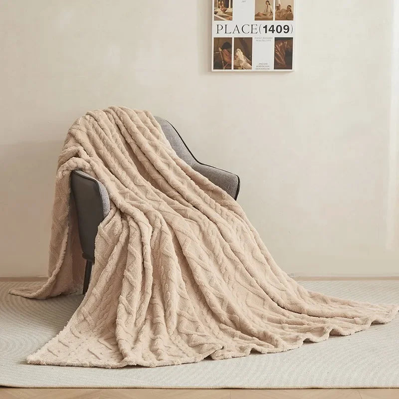 Cobertor de veludo confortável ideal para sofá ou quarto
