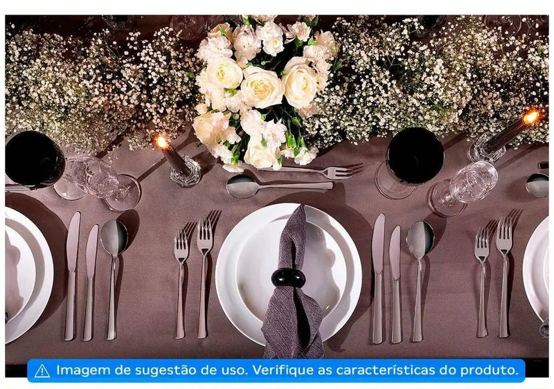 Aparelho de Jantar e Chá 20 Peças Tramontina – Porcelana Branca Redonda Silvia