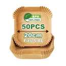 Papel Antiaderente Quadrado para Air Fryer – Praticidade, Limpeza e Cozimento Perfeito