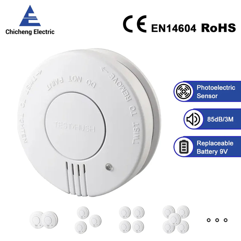 Alarme de fumaça incêndio fotoelétrico sensor de fumaça bip de bateria fraca para quarto, cozinha ou escritório