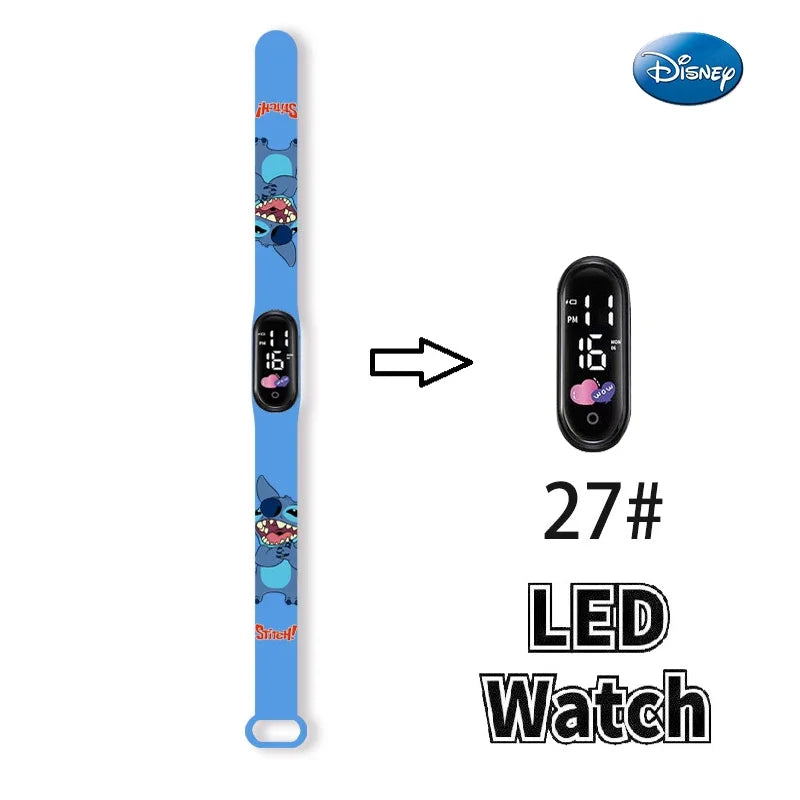 Princesa Elsa da Frozen relógio digital para meninas com pulseira em LED