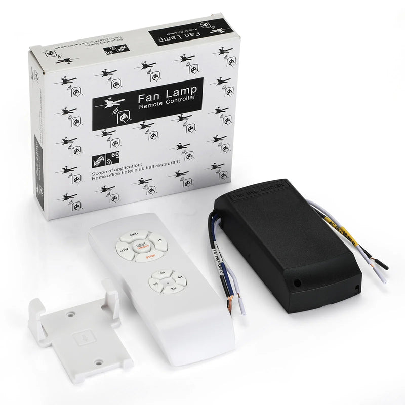Ventilador de teto universal com lâmpada e kit de controle remoto inteligente