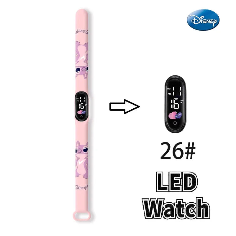 Princesa Elsa da Frozen relógio digital para meninas com pulseira em LED