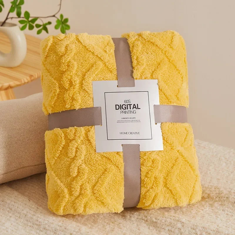Cobertor de veludo confortável ideal para sofá ou quarto