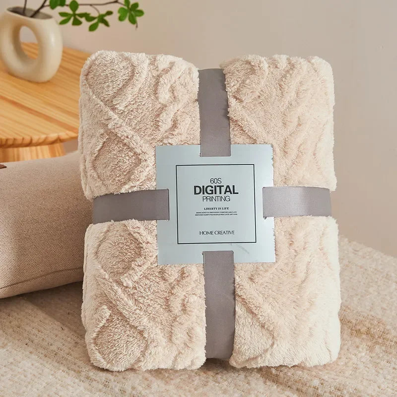 Cobertor de veludo confortável ideal para sofá ou quarto