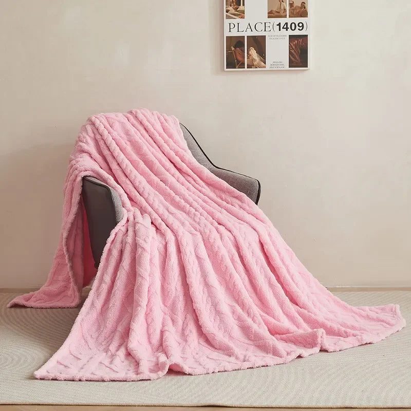 Cobertor de veludo confortável ideal para sofá ou quarto