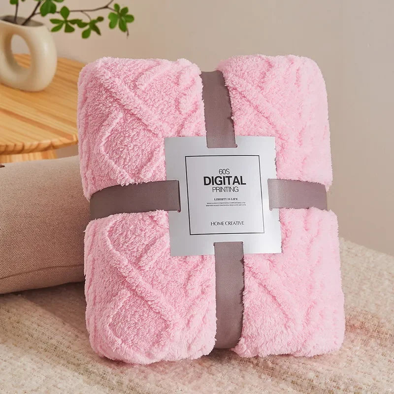 Cobertor de veludo confortável ideal para sofá ou quarto