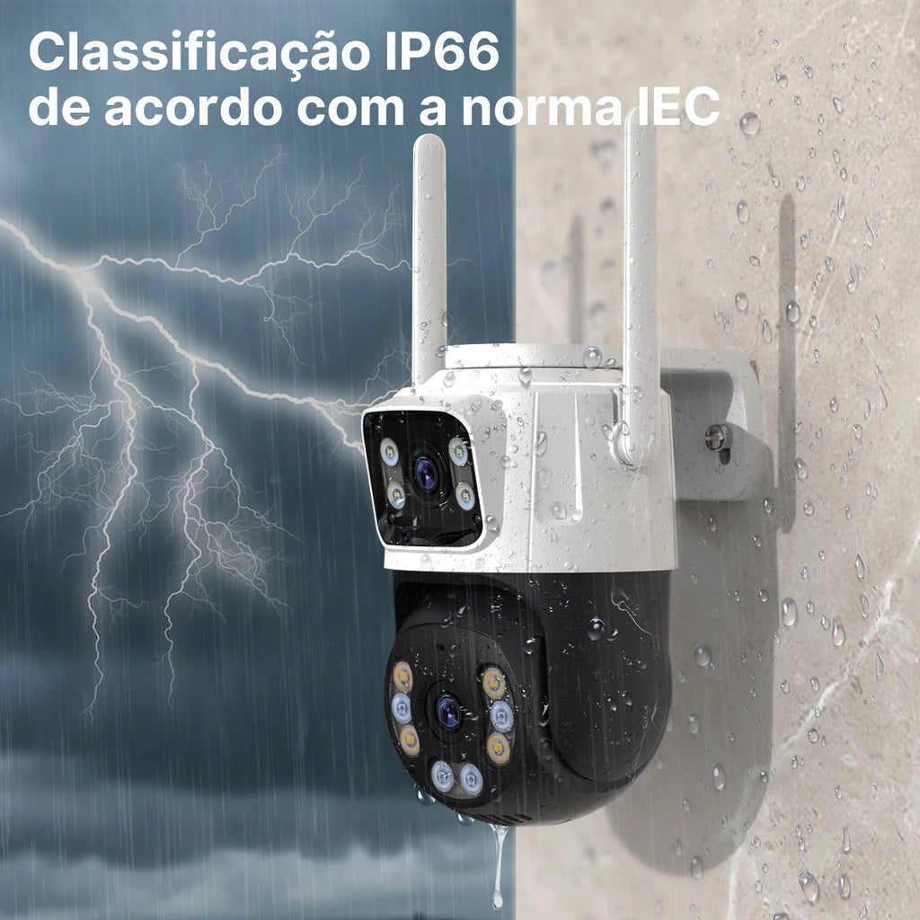 Câmera de Segurança P2 PTZ IP WiFi Externa com Rastreamento Automático