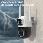 Câmera de Segurança P2 PTZ IP WiFi Externa com Rastreamento Automático