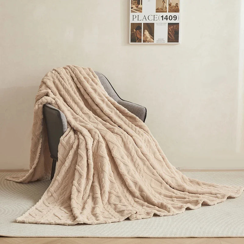 Cobertor de veludo confortável ideal para sofá ou quarto