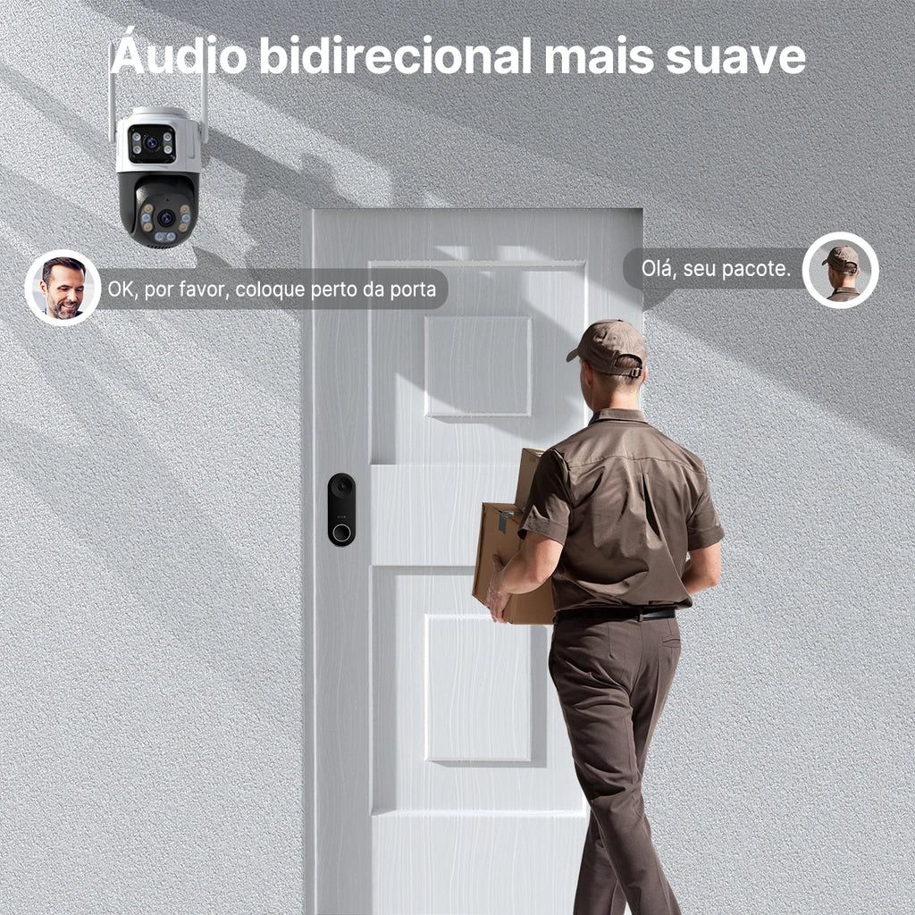 Câmera de Segurança P2 PTZ IP WiFi Externa com Rastreamento Automático