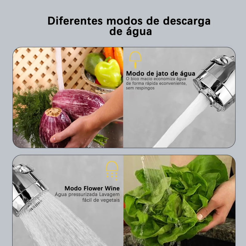 Torneira Flexível 360° para Pia de Cozinha – Duplo Jato e Design Moderno