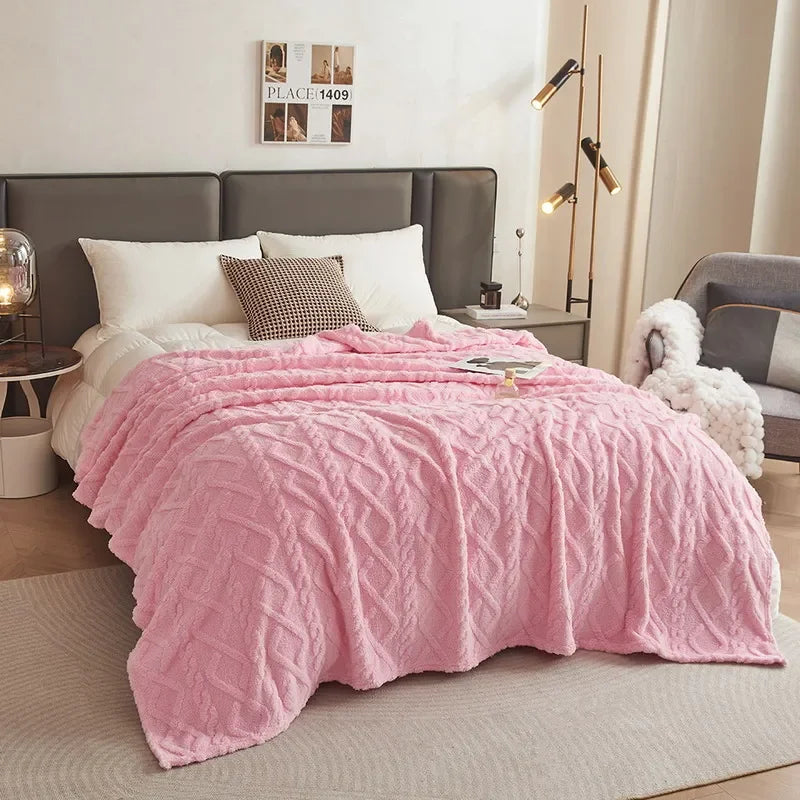 Cobertor de veludo confortável ideal para sofá ou quarto