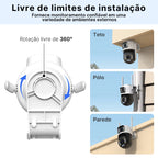 Câmera de Segurança P2 PTZ IP WiFi Externa com Rastreamento Automático