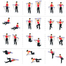 Barra Multifuncional de Pilates com Corda Elástica – Treinamento de Corpo, Costas e Alongamento