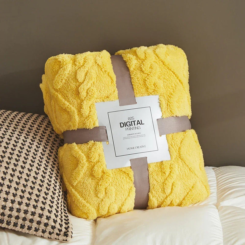 Cobertor de veludo confortável ideal para sofá ou quarto