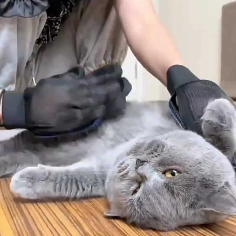 Luva de Silicone para escovar gatos. Dar banho em cachorro. Limpeza. Depilação.