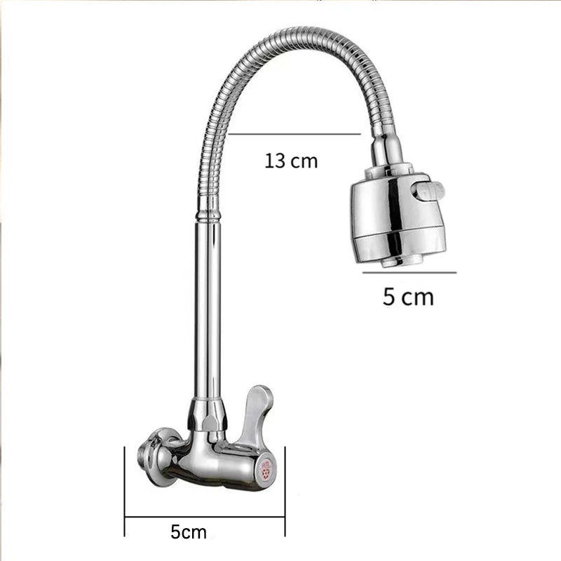 Torneira Flexível 360° para Pia de Cozinha – Duplo Jato e Design Moderno