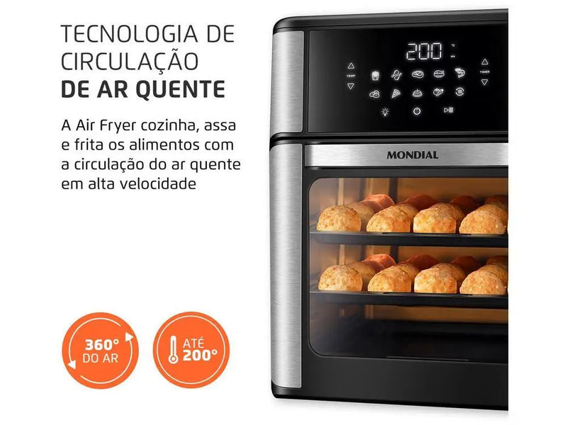 Forno Elétrico sem Óleo Mondial – Praticidade, Potência e Sabor sem Gordura