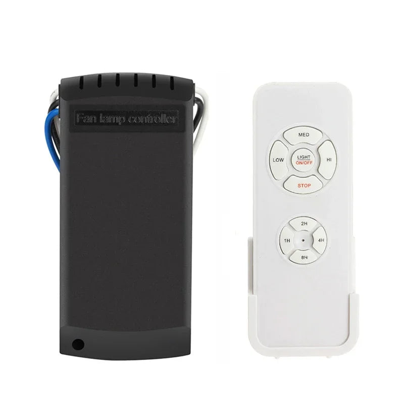 Ventilador de teto universal com lâmpada e kit de controle remoto inteligente
