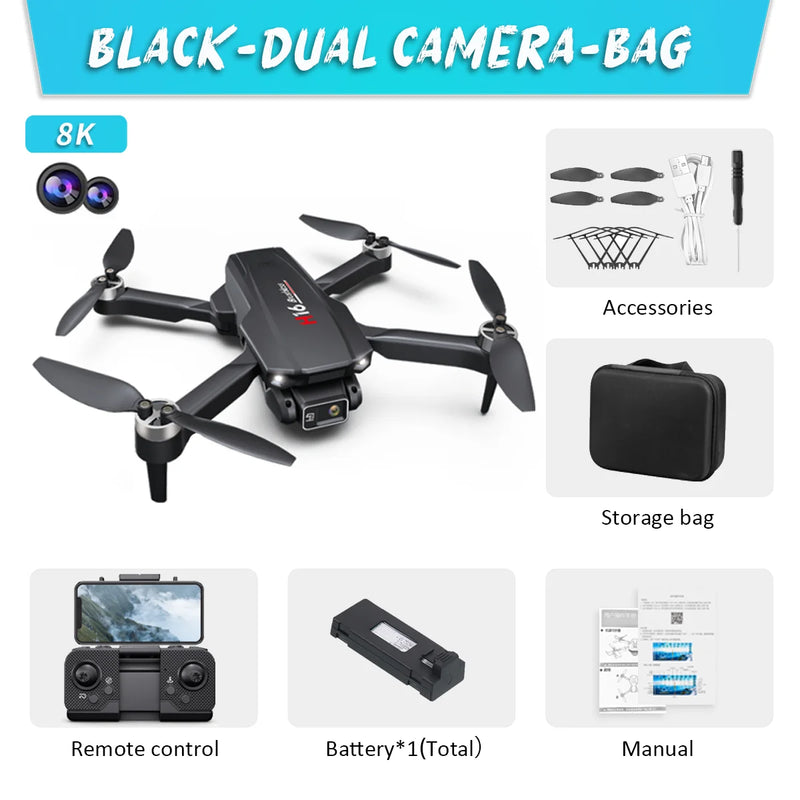 Novo Drone H16 GPS Profissional duas câmeras e com foto aérea