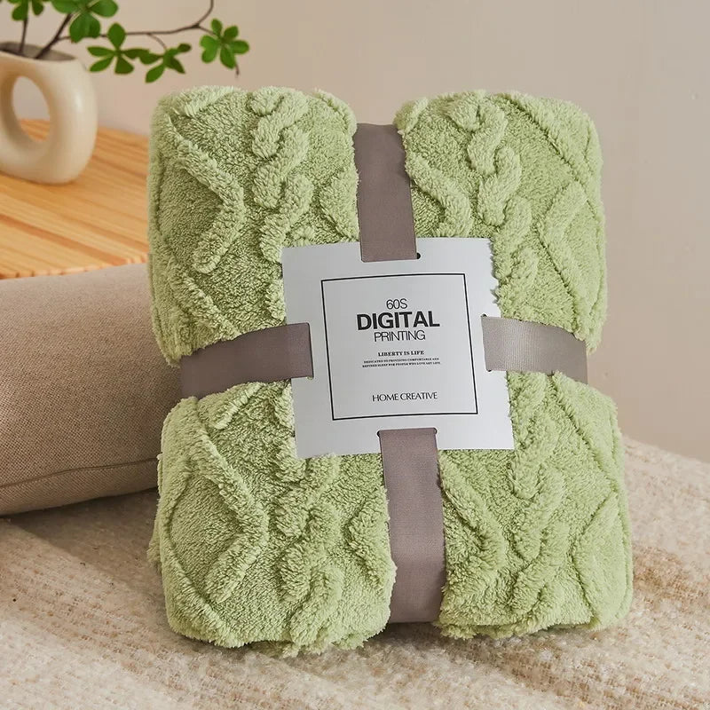 Cobertor de veludo confortável ideal para sofá ou quarto