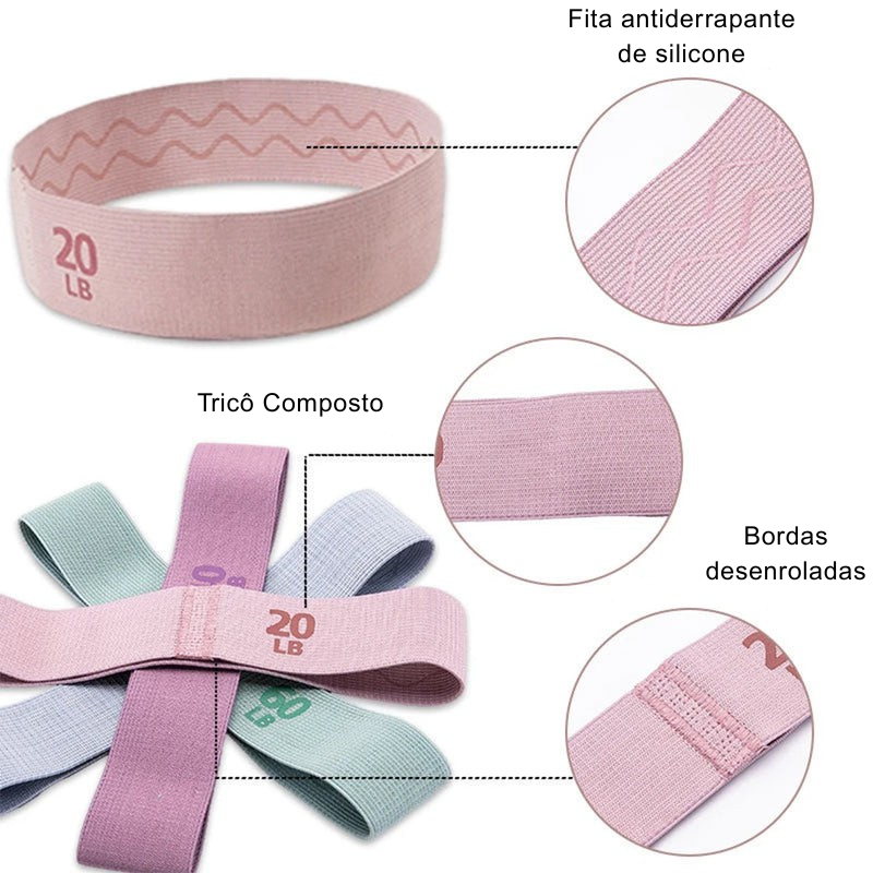 Cinto Elástico Fitness Antiderrapante – Treino de Força, Expansão do Quadril e Exercícios Funcionais